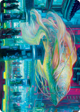 Skyswimmer Koi Art Card [Kamigawa: Neon Dynasty Art Series] Magic: The Gathering