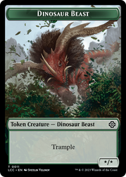 Dinosaur Beast // Dinosaur Double-Sided Token [The Lost Caverns of Ixalan Commander Tokens] Magic: The Gathering