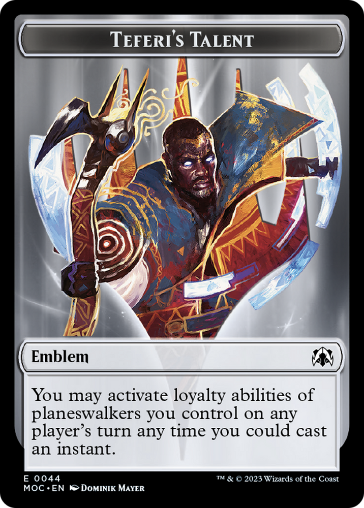 Elemental (9) // Teferi's Talent Emblem Double-Sided Token [March of the Machine Tokens] Magic: The Gathering