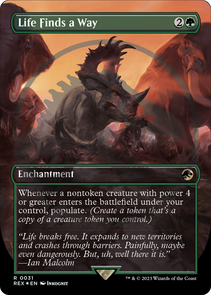 Life Finds a Way (Emblem) (Borderless) [Jurassic World Collection Tokens] Magic: The Gathering