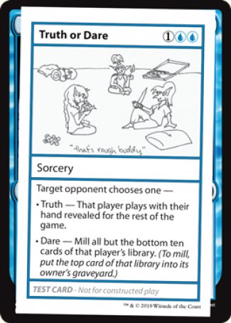 Truth or Dare (2021 Edition) [Mystery Booster Playtest Cards] Magic: The Gathering