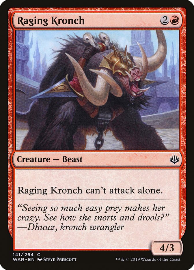 Raging Kronch [War of the Spark] Magic: The Gathering