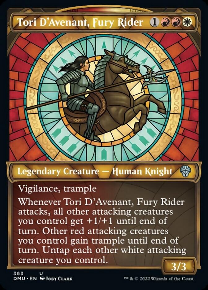 Tori D'Avenant, Fury Rider (Showcase Textured) [Dominaria United] Magic: The Gathering