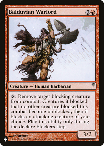 Balduvian Warlord [The List] Magic: The Gathering