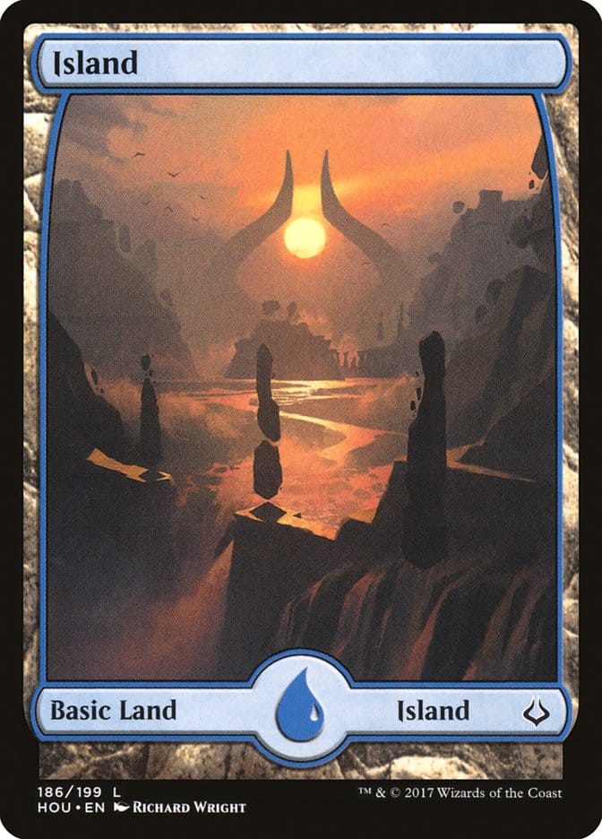 Island (186) [Hour of Devastation] Magic: The Gathering