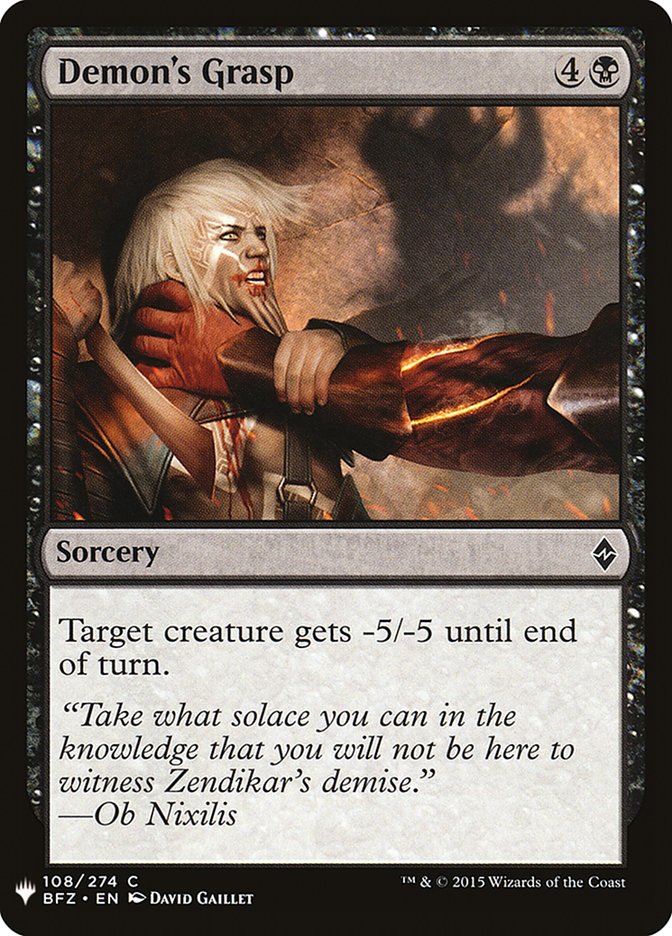 Demon's Grasp [Mystery Booster] Magic: The Gathering