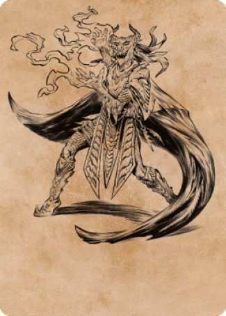 Livaan, Cultist of Tiamat Art Card [Commander Legends: Battle for Baldur's Gate Art Series] Magic: The Gathering