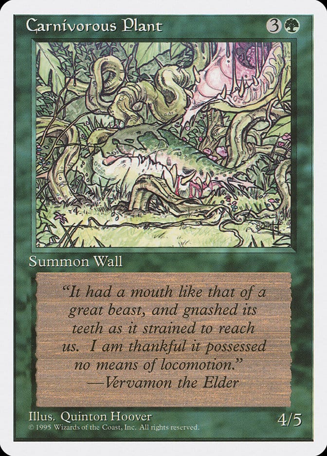 Carnivorous Plant [Fourth Edition] Magic: The Gathering