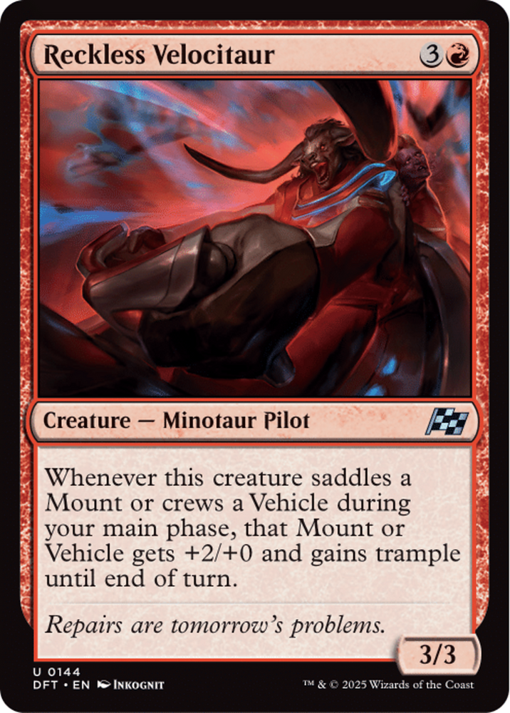 Reckless Velocitaur [Aetherdrift] Magic: The Gathering