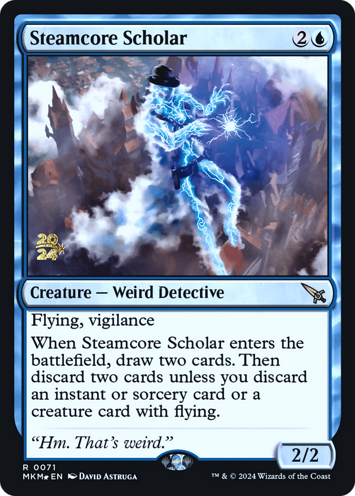 Steamcore Scholar [Murders at Karlov Manor Prerelease Promos] Magic: The Gathering