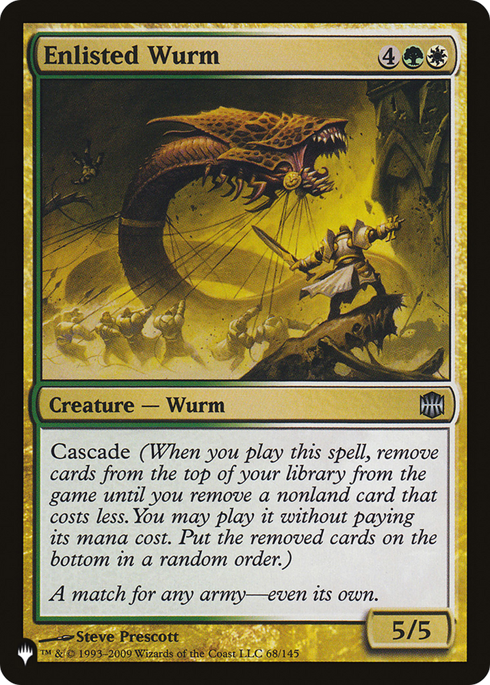 Enlisted Wurm [The List] Magic: The Gathering