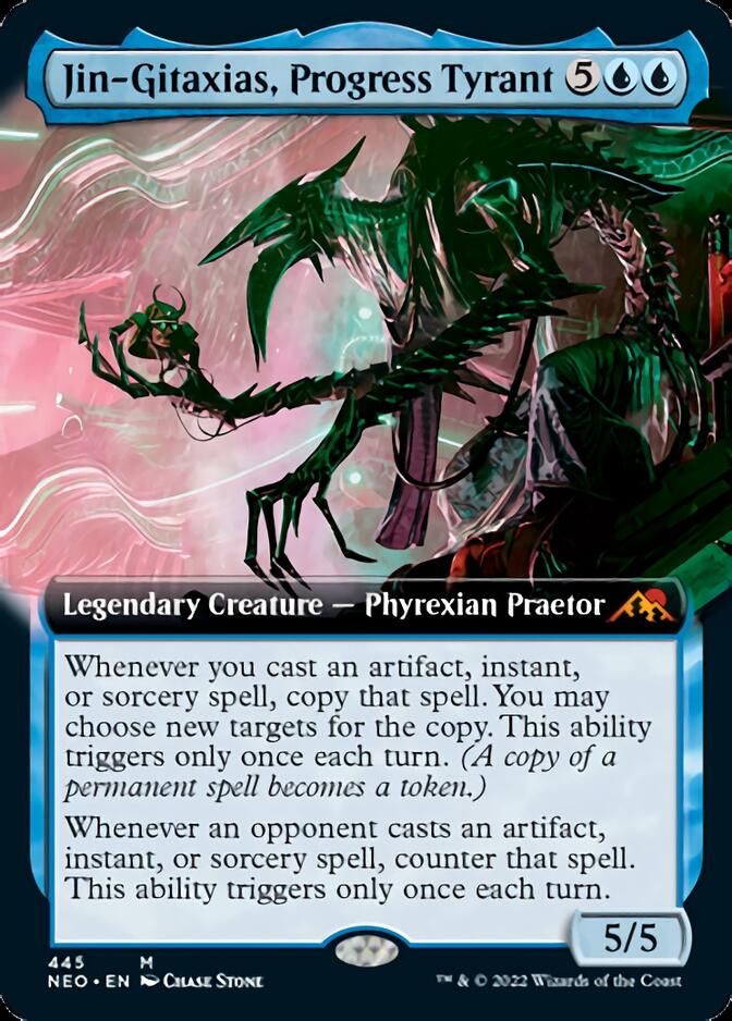 Jin-Gitaxias, Progress Tyrant (Extended Art) [Kamigawa: Neon Dynasty] Magic: The Gathering