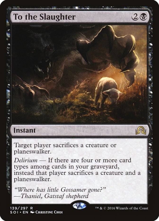 To the Slaughter [Shadows over Innistrad] Magic: The Gathering