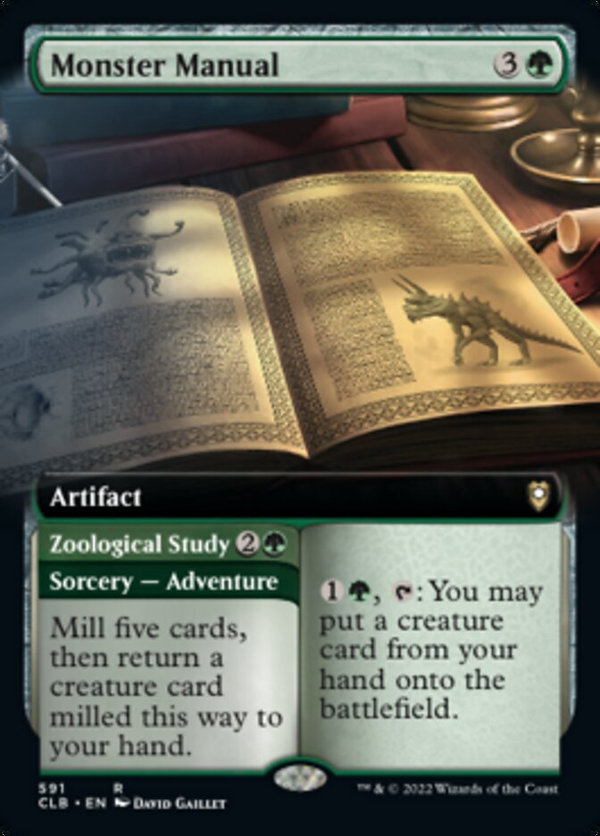 Monster Manual // Zoological Study (Extended Art) [Commander Legends: Battle for Baldur's Gate] Magic: The Gathering