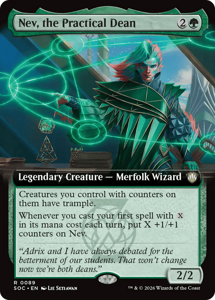 Nev, the Practical Dean (Extended Art) [Secrets of Strixhaven Commander]