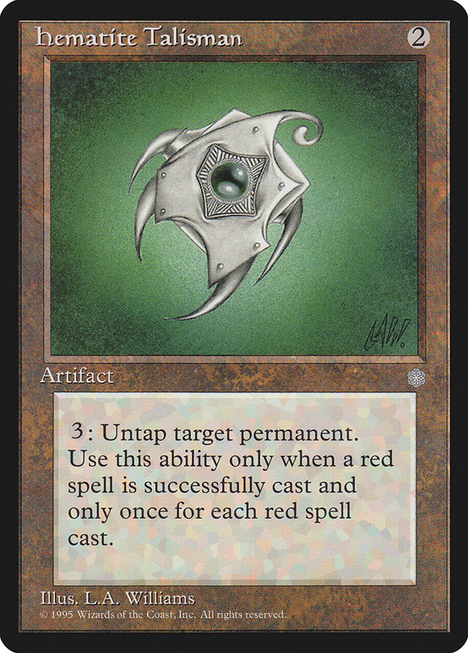 Hematite Talisman [Ice Age] Magic: The Gathering