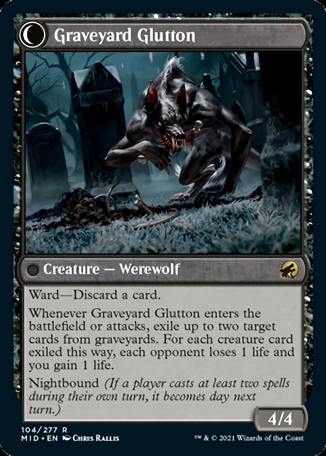 Graveyard Trespasser // Graveyard Glutton [Innistrad: Midnight Hunt] Magic: The Gathering