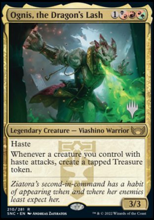 Ognis, the Dragon's Lash (Promo Pack) [Streets of New Capenna Promos] Magic: The Gathering