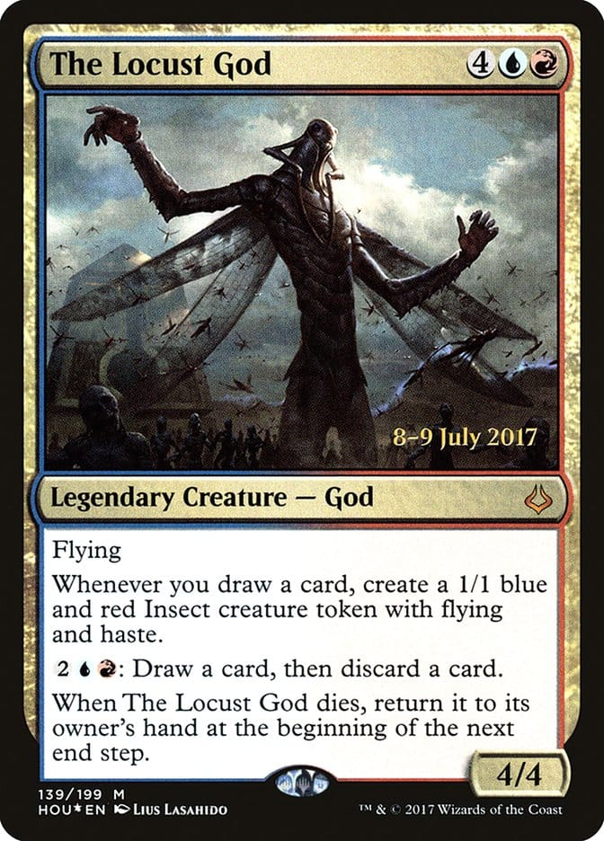 The Locust God [Hour of Devastation Prerelease Promos] Magic: The Gathering
