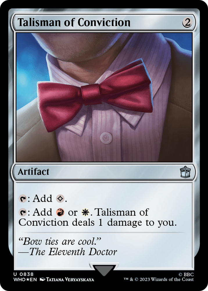 Talisman of Conviction (Surge Foil) [Doctor Who] Magic: The Gathering