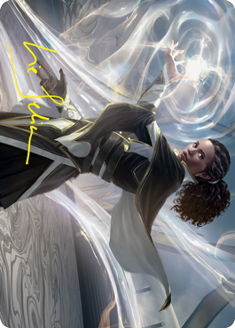 Clever Lumimancer Art Card (Gold-Stamped Signature) [Strixhaven: School of Mages Art Series] Magic: The Gathering