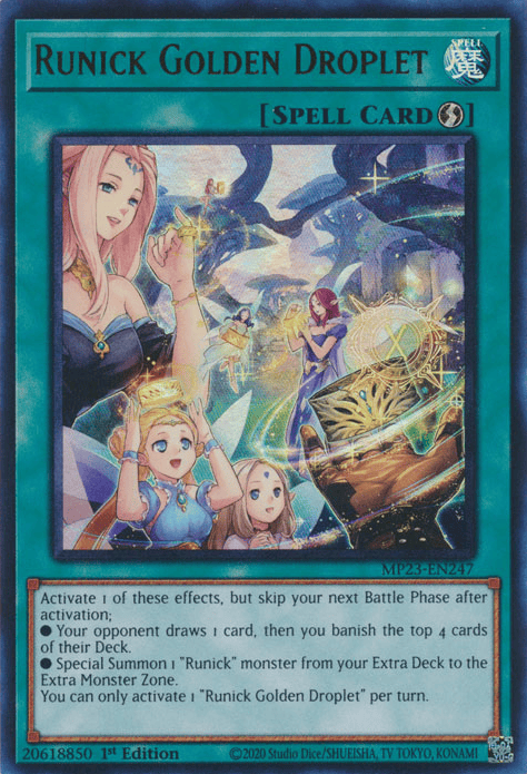 Runick Golden Droplet [MP23-EN247] Ultra Rare - Yugioh Cards For Your TCG Needs!