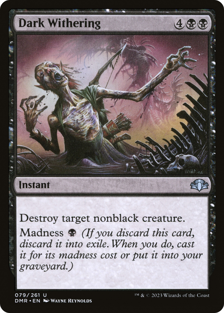 Dark Withering [Dominaria Remastered] Magic: The Gathering