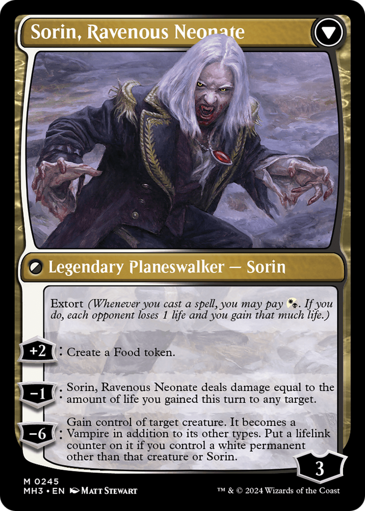 Sorin of House Markov // Sorin, Ravenous Neonate [Modern Horizons 3] Magic: The Gathering