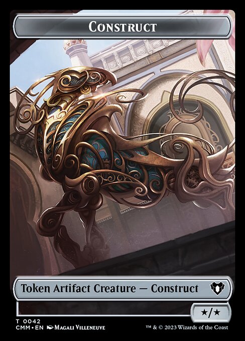 Elemental (0026) // Construct (0042) Double-Sided Token [Commander Masters Tokens] Magic: The Gathering