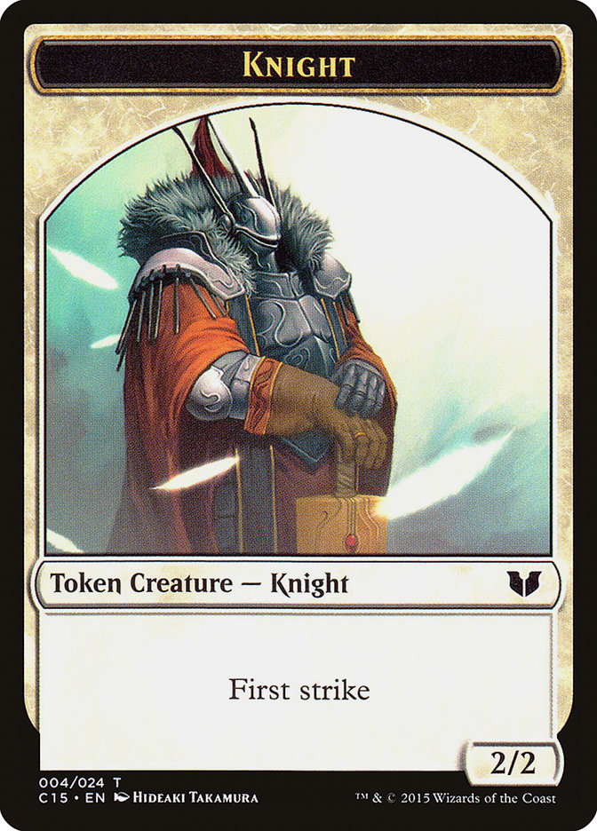 Knight (004) // Elemental Shaman Double-Sided Token [Commander 2015 Tokens] Magic: The Gathering