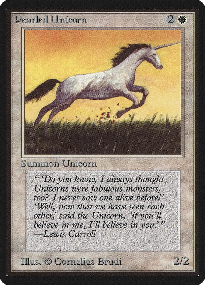 Pearled Unicorn [Beta Edition] Magic: The Gathering