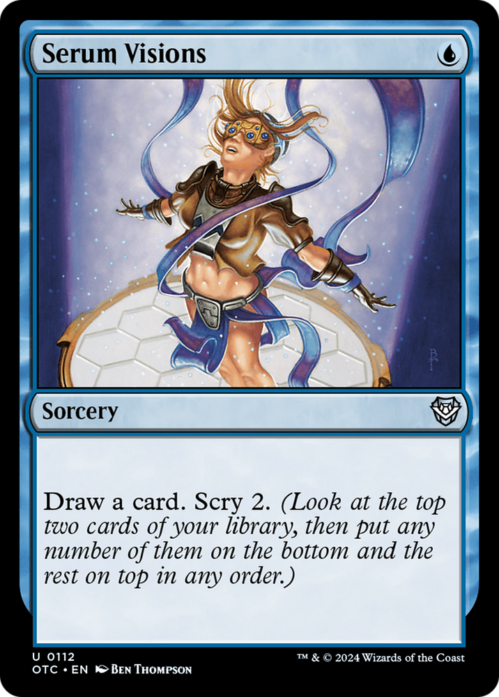 Serum Visions [Outlaws of Thunder Junction Commander] Magic: The Gathering