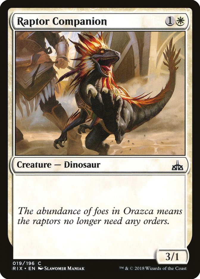 Raptor Companion [Rivals of Ixalan] Magic: The Gathering
