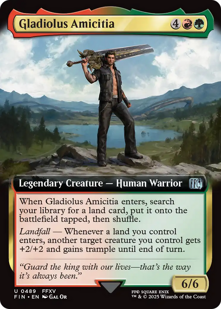 Gladiolus Amicitia (Extended Art) [FINAL FANTASY] Magic: The Gathering