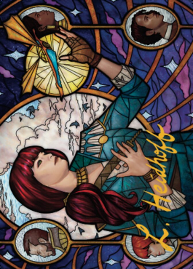 Jhoira, Ageless Innovator Art Card (Gold-Stamped Signature) [Dominaria United Art Series] Magic: The Gathering