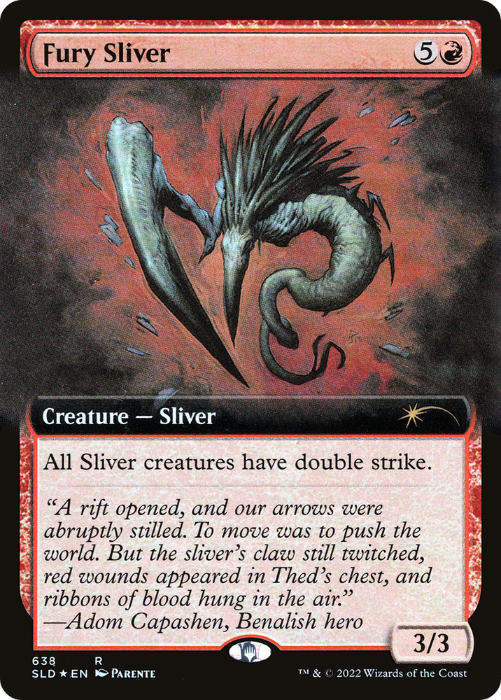 Fury Sliver (Extended Art) [Secret Lair Drop Promos] Magic: The Gathering