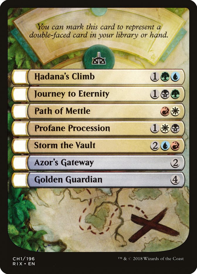 Rivals of Ixalan Checklist [Rivals of Ixalan Tokens] Magic: The Gathering