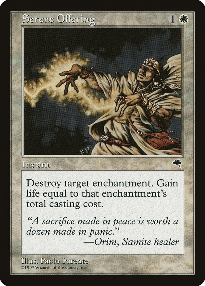 Serene Offering [Tempest] Magic: The Gathering
