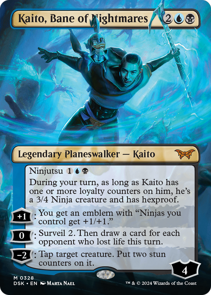 Kaito, Bane of Nightmares (Borderless) [Duskmourn: House of Horror] Magic: The Gathering