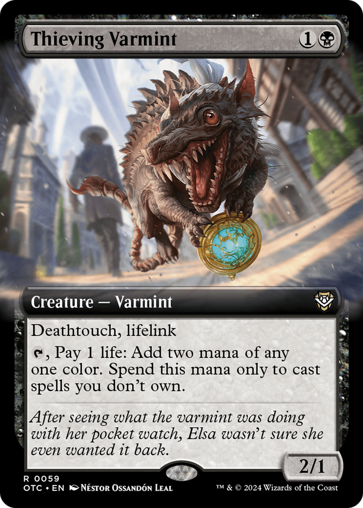 Thieving Varmint (Extended Art) [Outlaws of Thunder Junction Commander] Magic: The Gathering