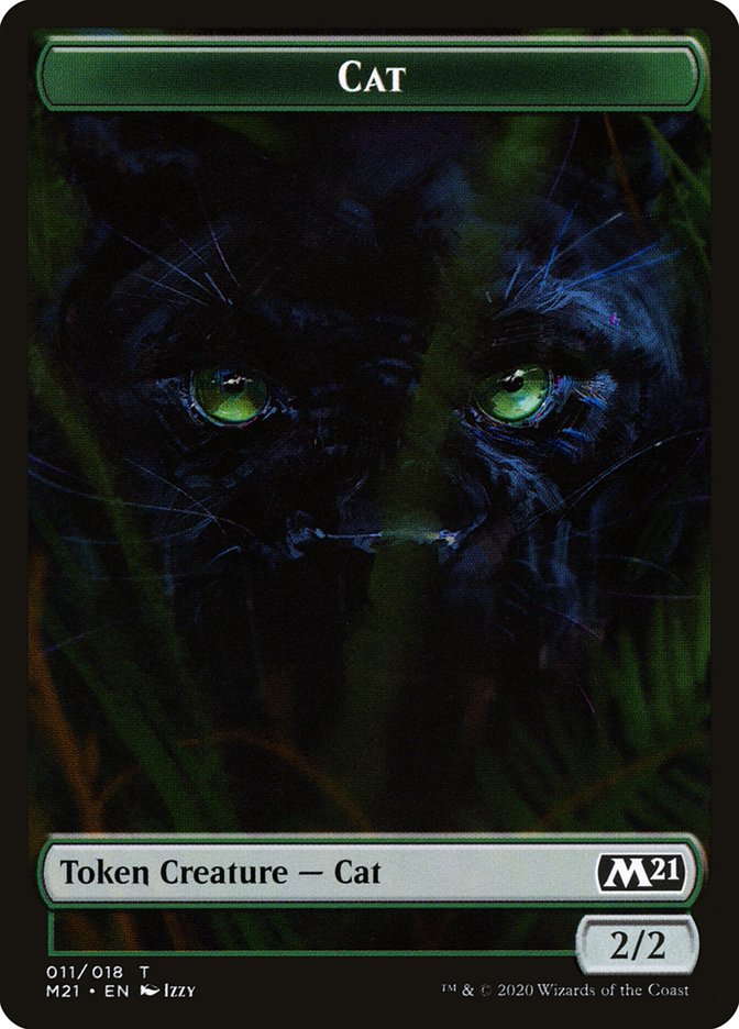 Cat Token (011/018) [Core Set 2021 Tokens] Magic: The Gathering