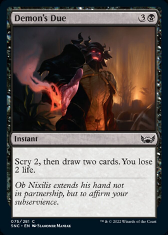 Demon's Due [Streets of New Capenna] Magic: The Gathering