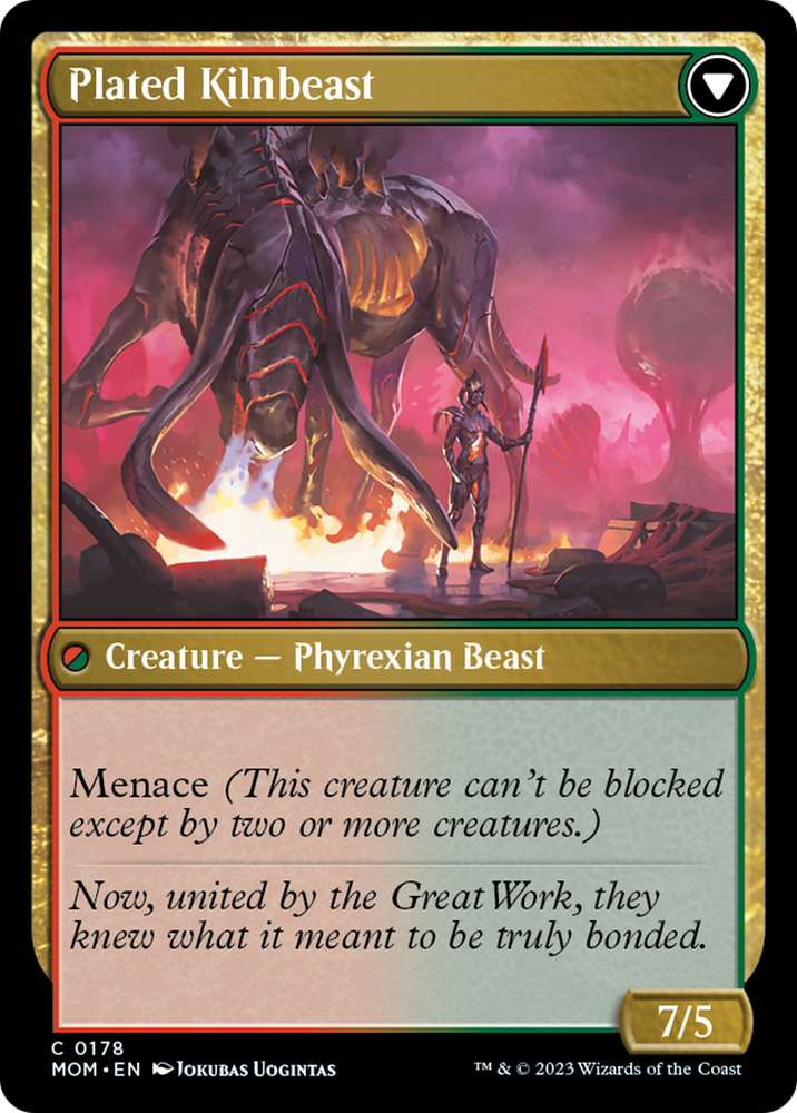 Bonded Herdbeast // Plated Kilnbeast [March of the Machine] Magic: The Gathering