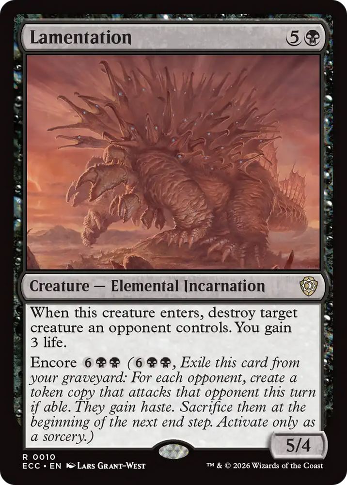 Lamentation [Lorwyn Eclipsed Commander] Magic: The Gathering