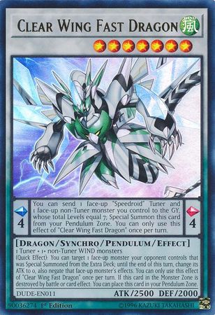 Clear Wing Fast Dragon [DUDE-EN011] Ultra Rare - Yugioh Cards For Your TCG Needs!