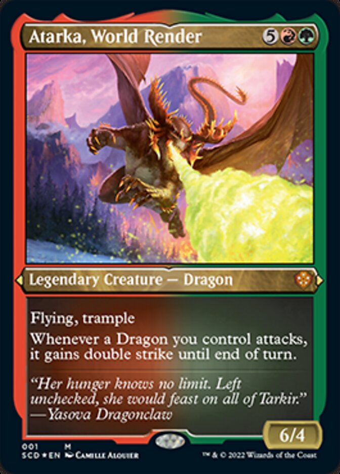 Atarka, World Render (Foil Etched) [Starter Commander Decks] Magic: The Gathering