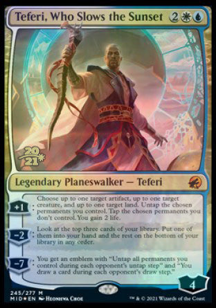 Teferi, Who Slows the Sunset [Innistrad: Midnight Hunt Prerelease Promos] Magic: The Gathering