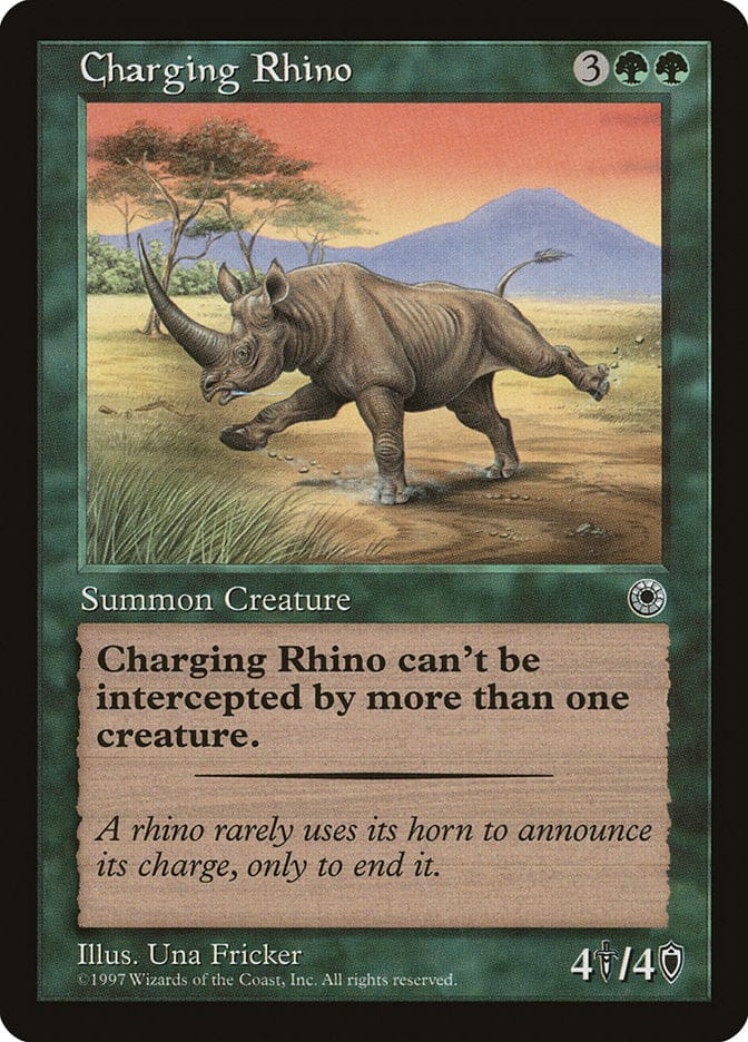 Charging Rhino [Portal] Magic: The Gathering