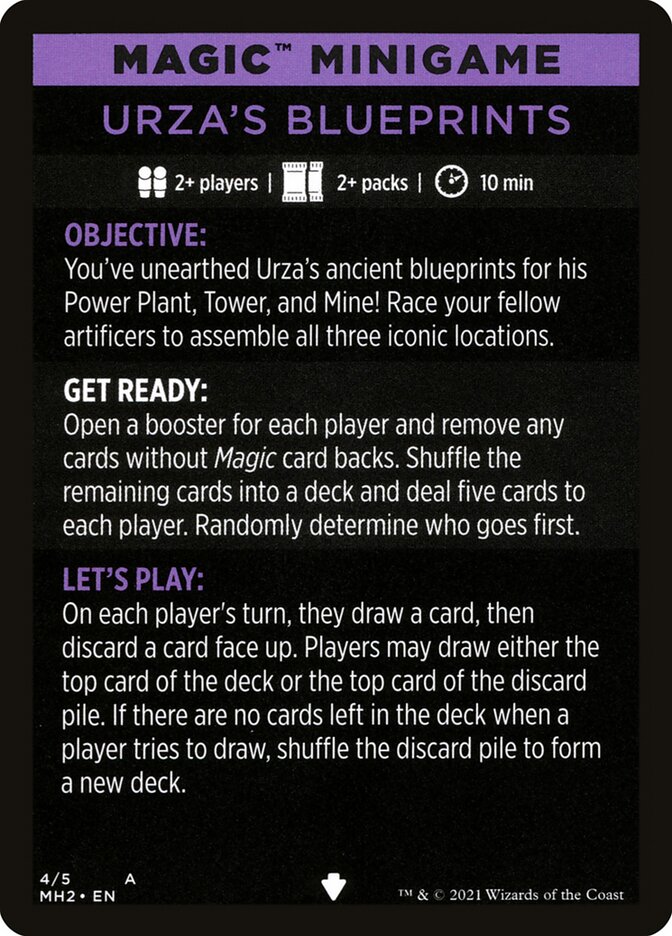 Urza's Blueprints (Magic Minigame) [Modern Horizons 2 Minigame] Magic: The Gathering