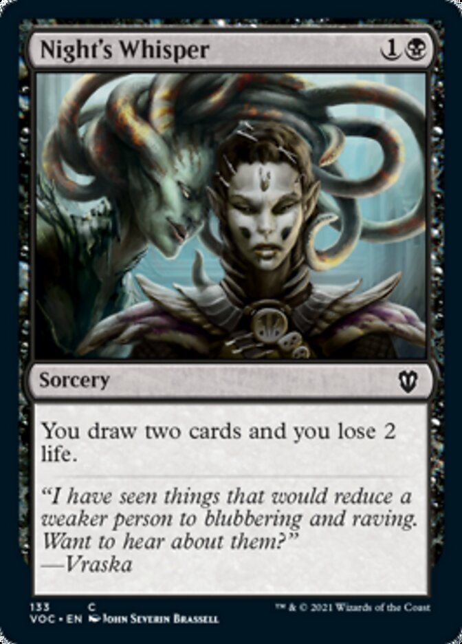 Night's Whisper [Innistrad: Crimson Vow Commander] Magic: The Gathering
